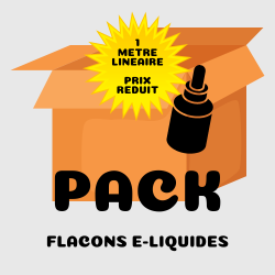 Pack conçu pour 1 mètre linéaire de flacons e-liquides
